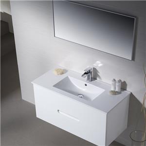 42 インチの白い浴室の洗面化粧台ユニット
