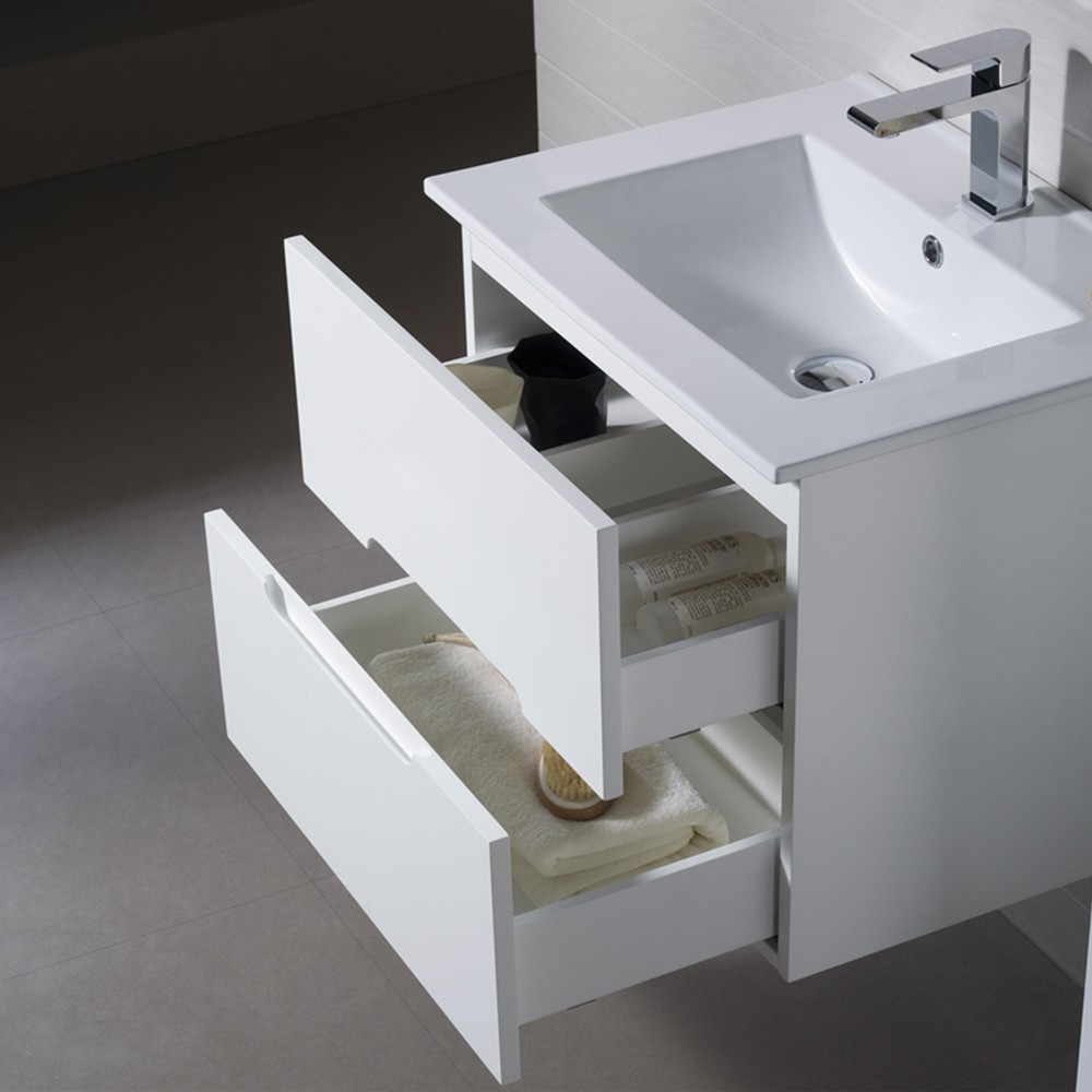 Single Small White Bathroom Vanities With Tops