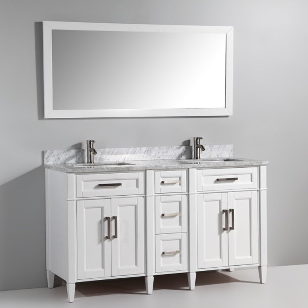 White Restroom Bathroom Sink Vanity Cabinet