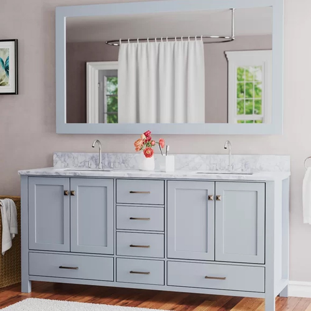 Supply White Restroom Bathroom Sink Vanity Cabinet Wholesale Factory