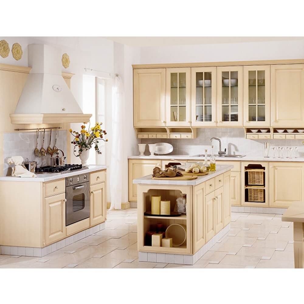 Prefabricated Lahat ng Cherry Wood Kitchen Cabinets