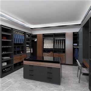 Black Clothes Wood Wardrobe Closet Furniture