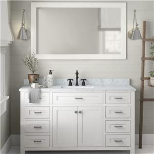 White Restroom Bathroom Sink Vanity Cabinet