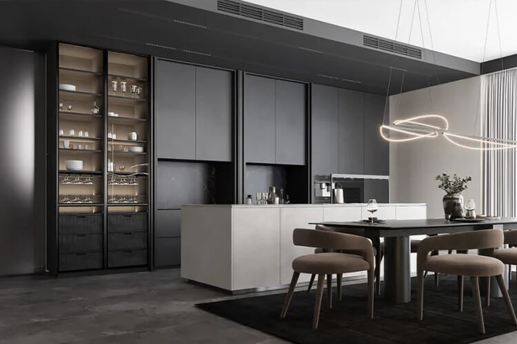 open-concept kitchen