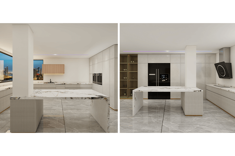 U-shaped kitchen