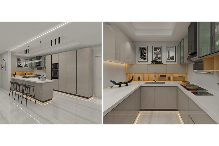 U-shaped kitchen