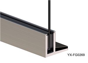 ALUMINUM CHANNEL FG0269 FRAMELESS GLASS SYSTEM