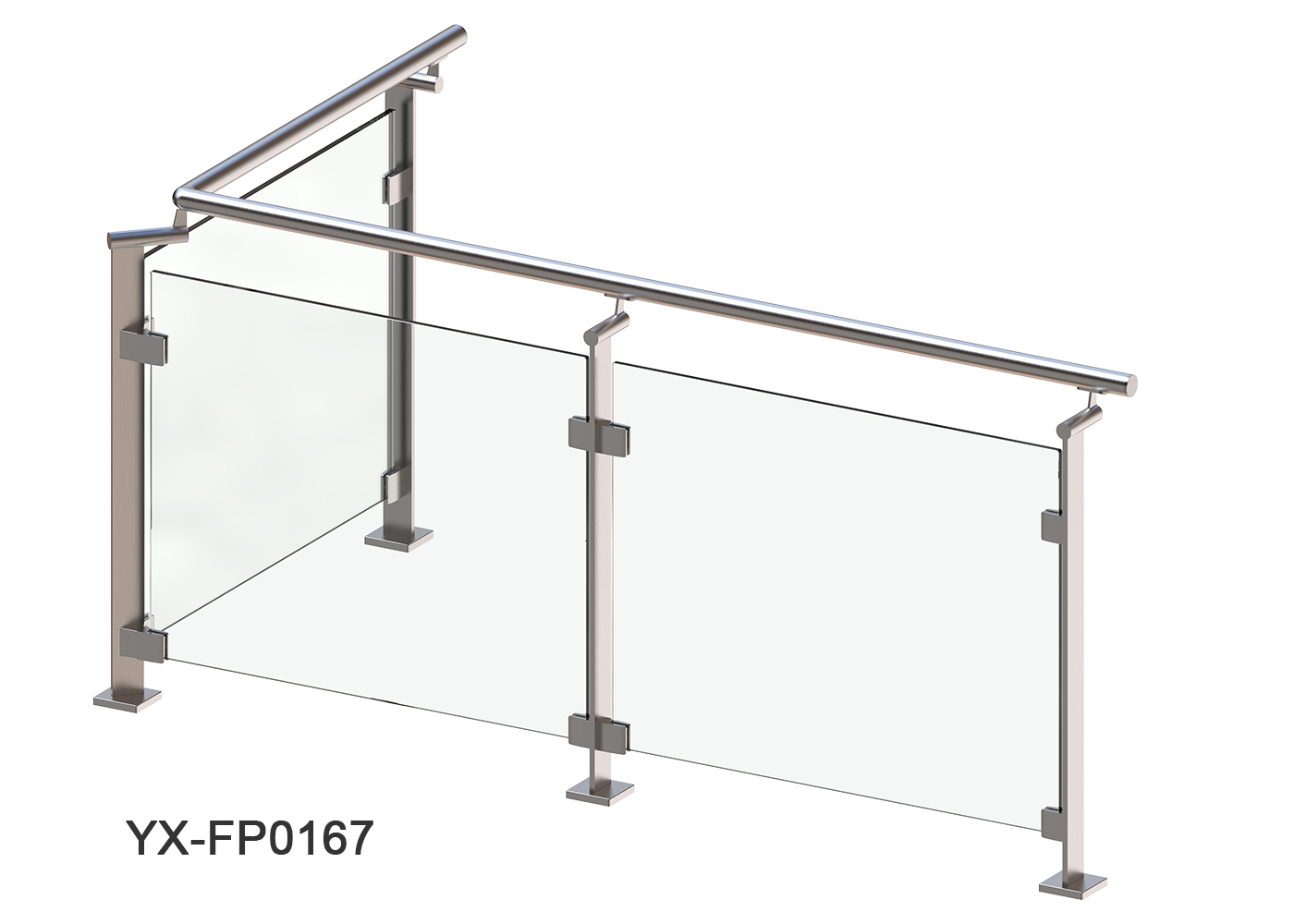FLAT BAR BALUSTRADE FP0167 GLASS SYSTEM