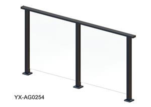 SISTEMA DI RINGHIERA IN VETRO ALLUMINIO AG0254