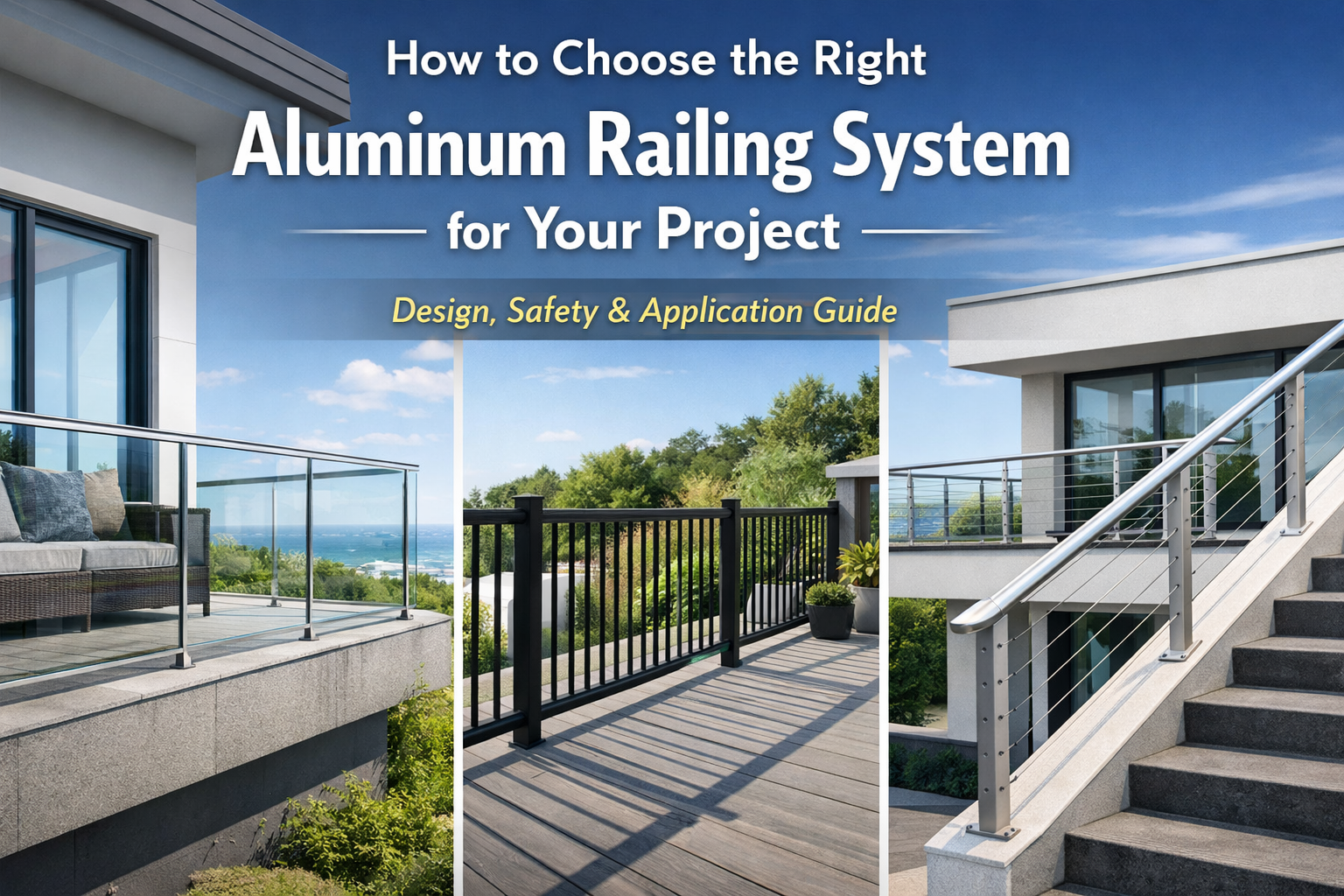 আপনার প্রকল্পের জন্য সঠিক অ্যালুমিনিয়াম রেলিং সিস্টেম কীভাবে চয়ন করবেন