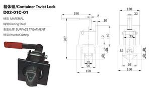Gehärteter Stahlbehälter Twist Lock