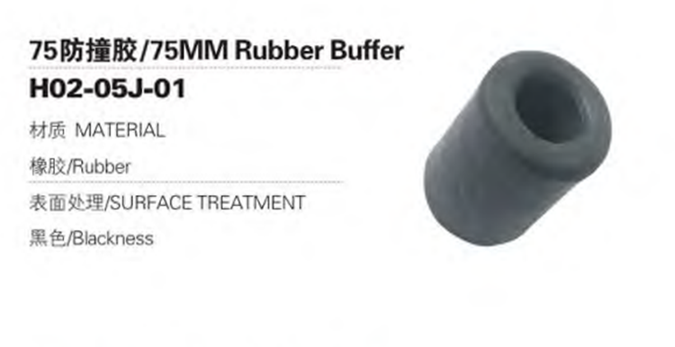 Trailer parts rubbers buffer for the bumper