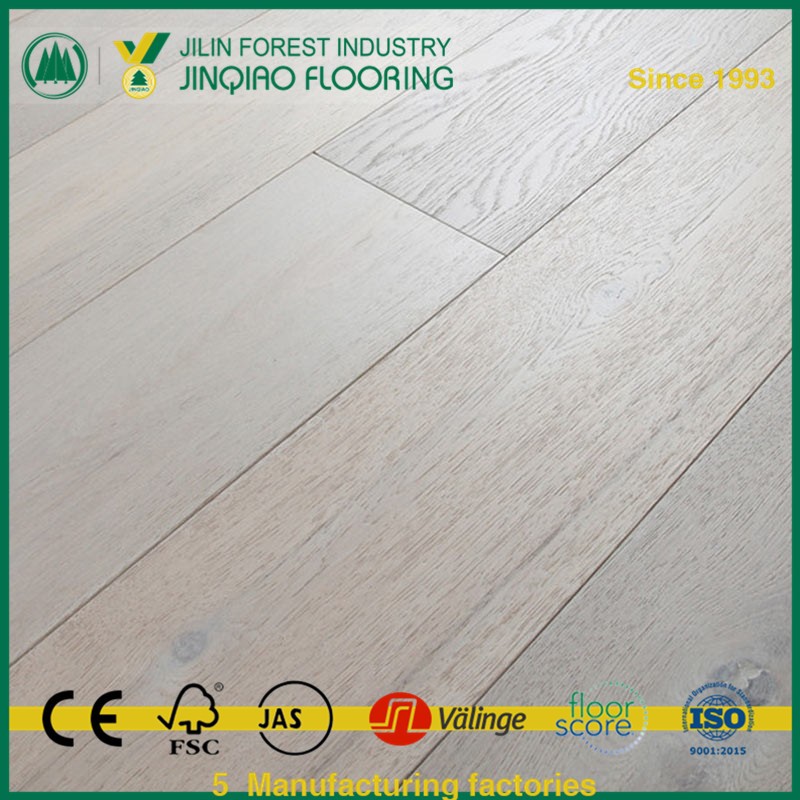 Brushed White Oiled Oak Engineered Wood Flooring