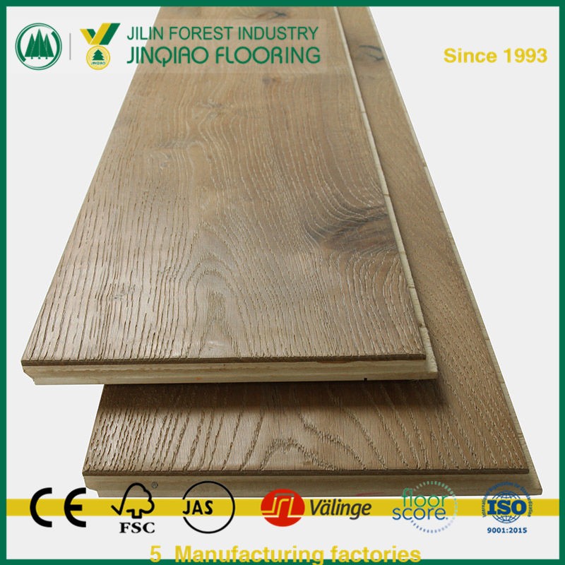 Handscraped Smoked Engineered Oak Wood Flooring