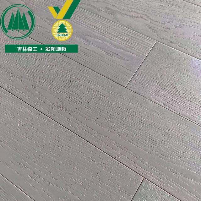 Oak Grey Wire Brushed Multilayer Engineered Flooring
