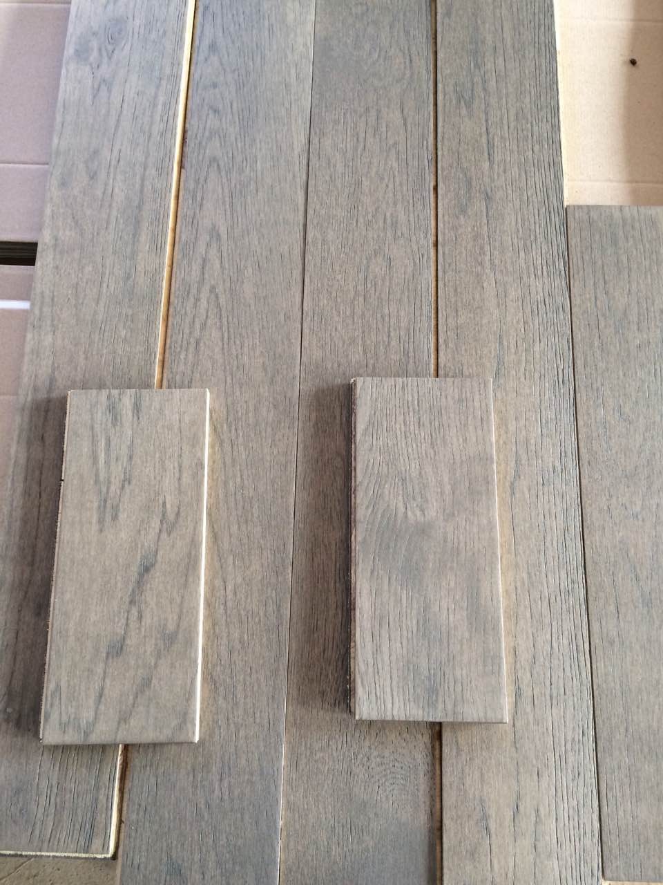 Wire Brushed Color Stained Engineered Flooring