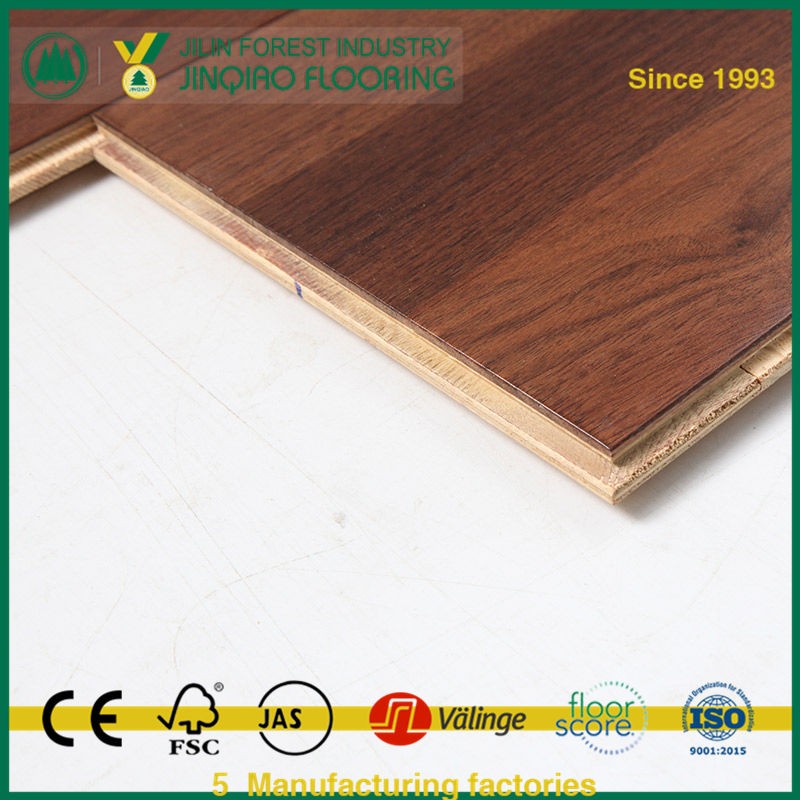 3 Ply 3 Strip Natural Color Walnut Indoor Wooden Flooring