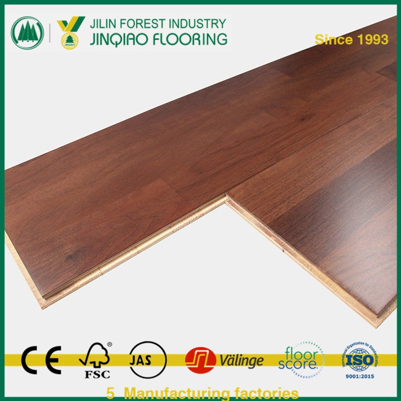 3 Ply 3 Strip Natural Color Walnut Indoor Wooden Flooring