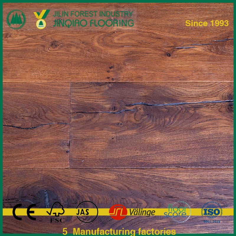 Ammonia Treated Handscraped Wax Oiled Wooded Flooring