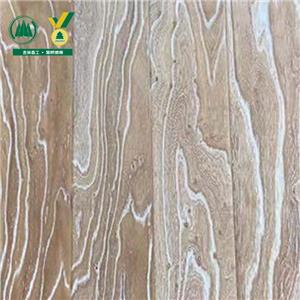 Elm White Wash Geprägter Holzboden