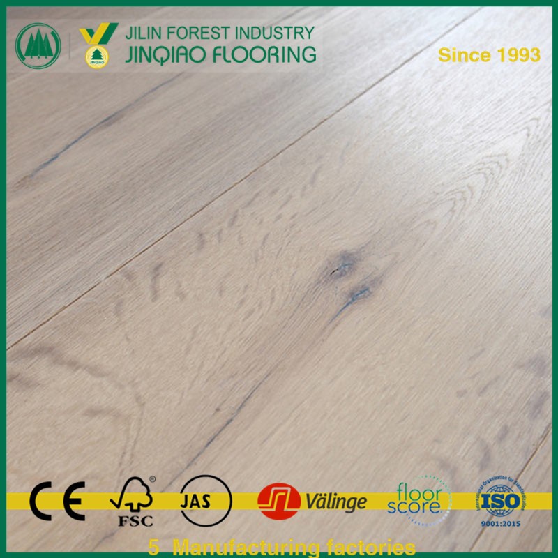 White Oiled Smoked Oak Wood Floor