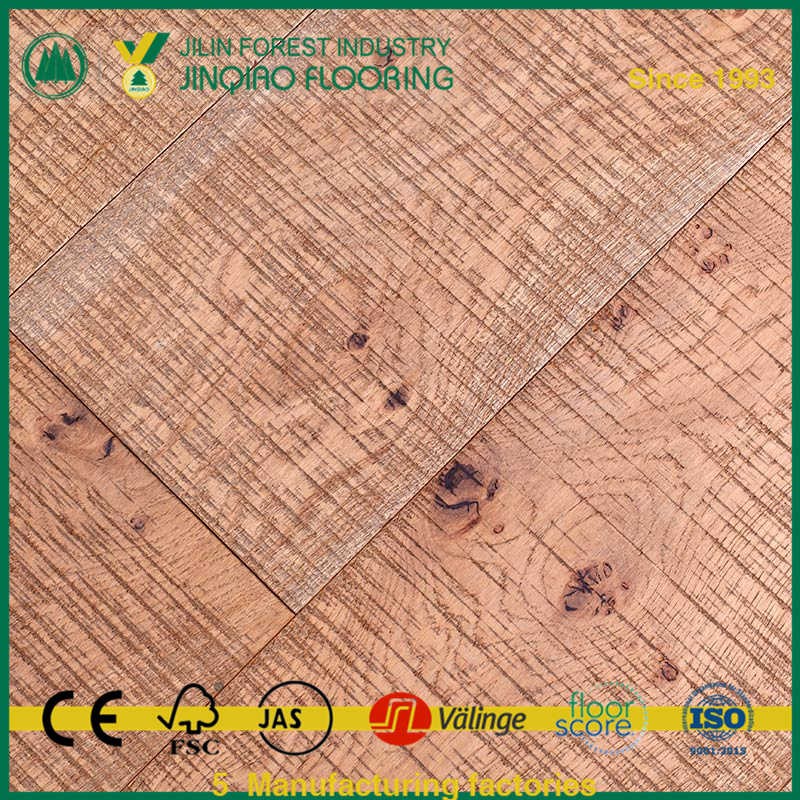 Band Sawn Embossed Color Stained Wood Wax Oiled Flooring