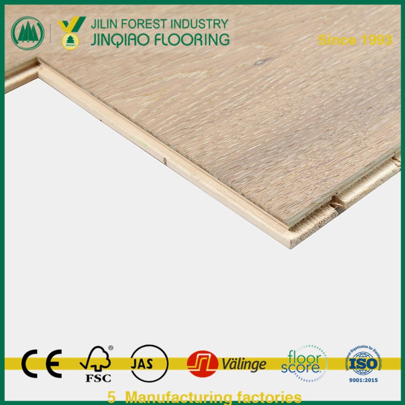 Oak Slight Brushed White Wash UV Oiled Wood Engineered Floor