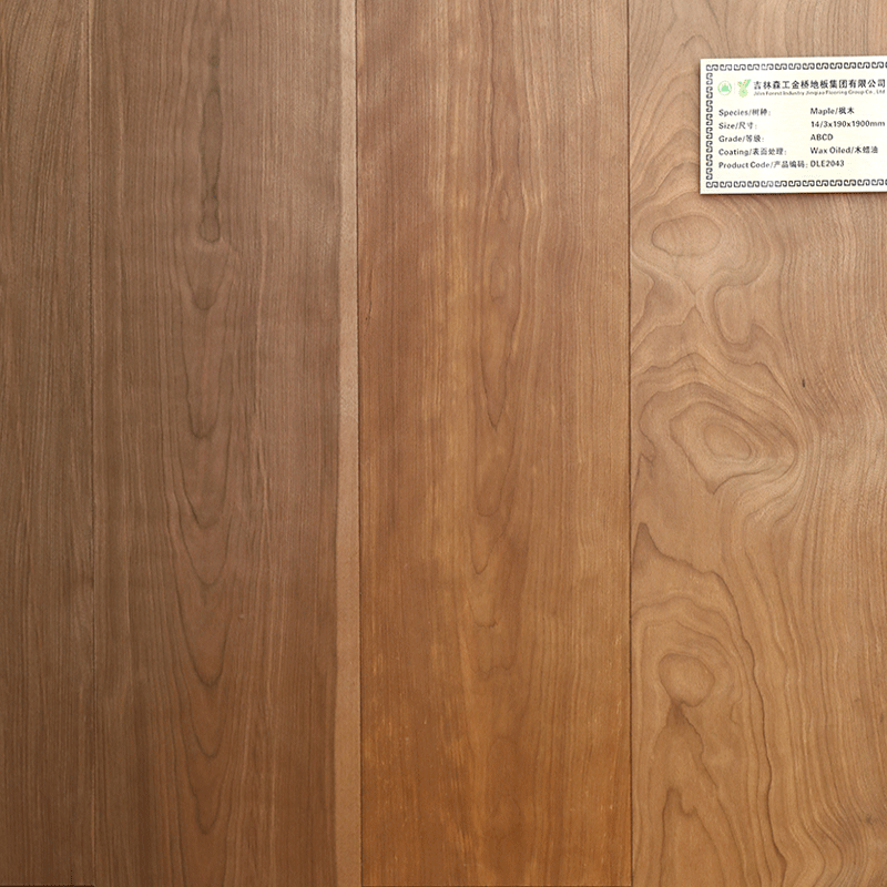 Chemical Treatment Maple Wax Oiled Engineered flooring