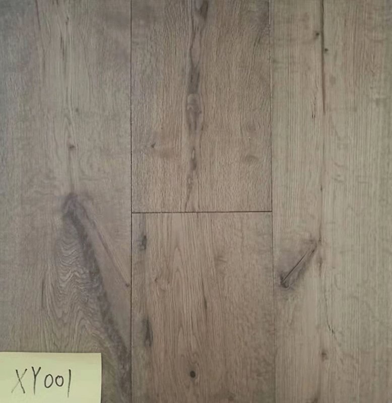 Oak Smoked Brushed & handscraping lantai yang direkayasa