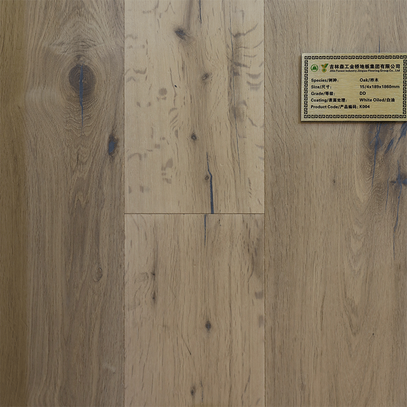 Pavimenti in legno ingegnerizzato oliato bianco spazzolato rovere affumicato