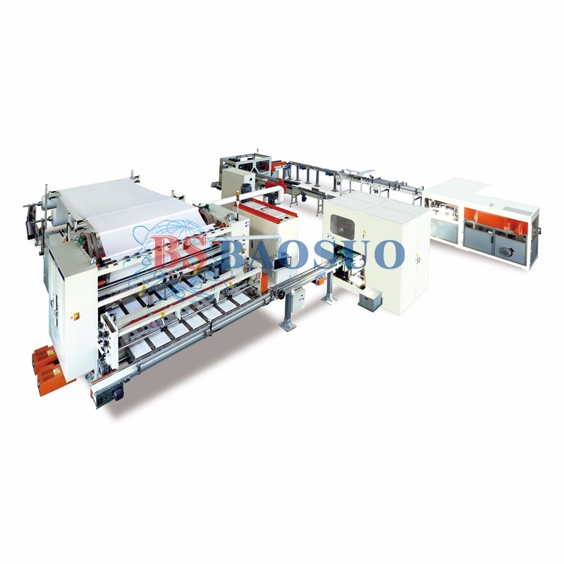 1500mm - chaîne de production automatique de mouchoirs en papier de transfert automatique de 2200mm