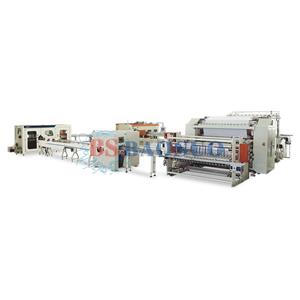 Linea di produzione automatica di fazzoletti per il viso con trasferimento automatico da 1500 mm a 2200 mm