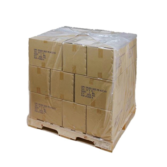 Custom Printed Gusseted Pallet Cover Shrink Bags On Rolls Factory