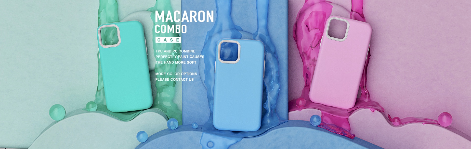 2-in-1 design-kleurrijk hoesje voor mobiele telefoons