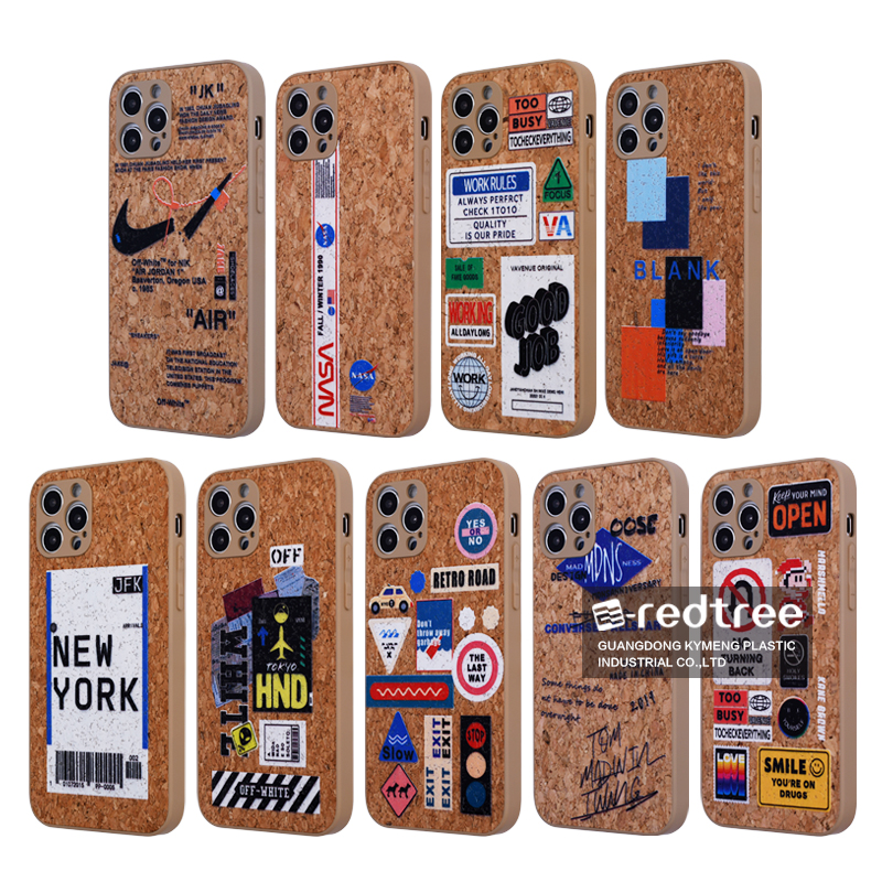 Cajas de teléfono pintadas de madera maciza para Iphone 12