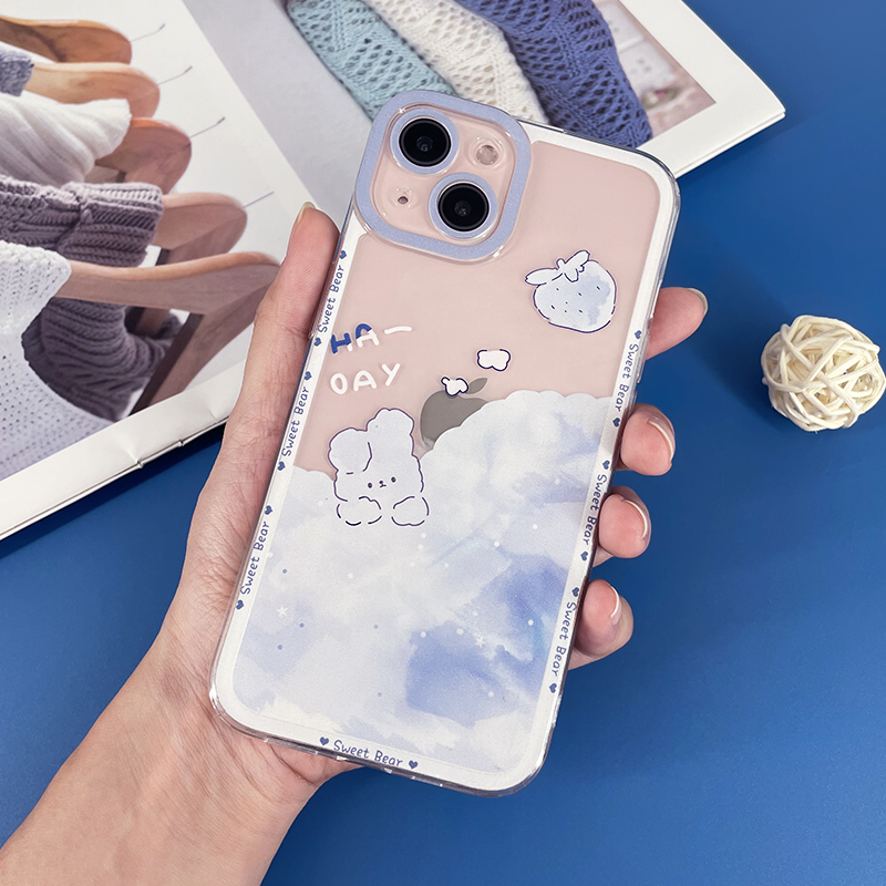 White Cloud Rabbit Phone Cases For Samsung S21