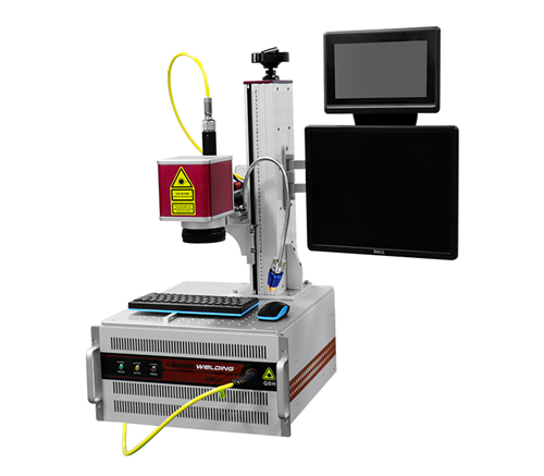 Máquina de solda a laser de fibra pulsada tipo desktop para componentes de precisão
