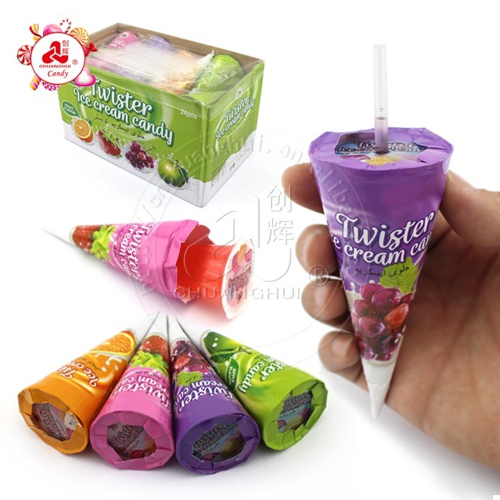 Supply Twister Ice Cream Shape Candy drinks Fruity Jelly Juice CH