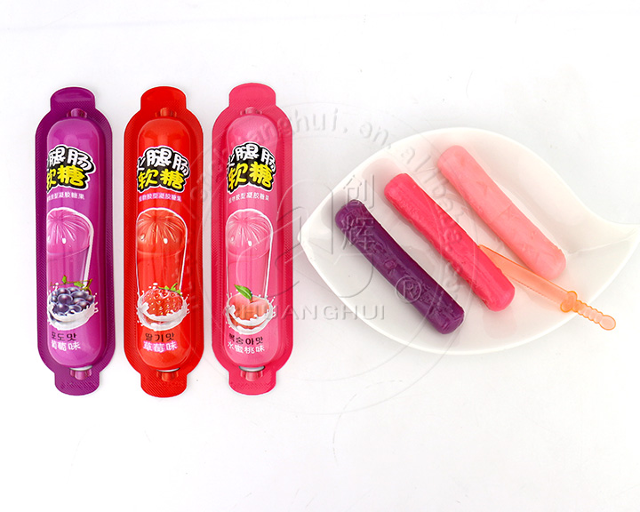 Supply HALAL Soft Gelatin Sausage shaped gummy candy Factory Quotes OEM