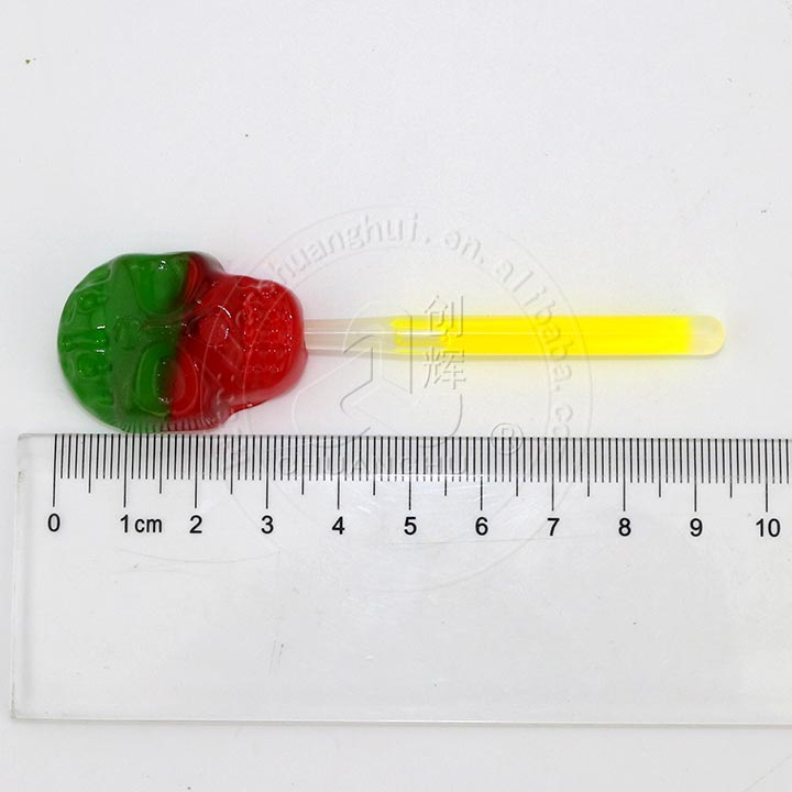 Supply Halloween candy mixed fruit flavor Skull Head glowing