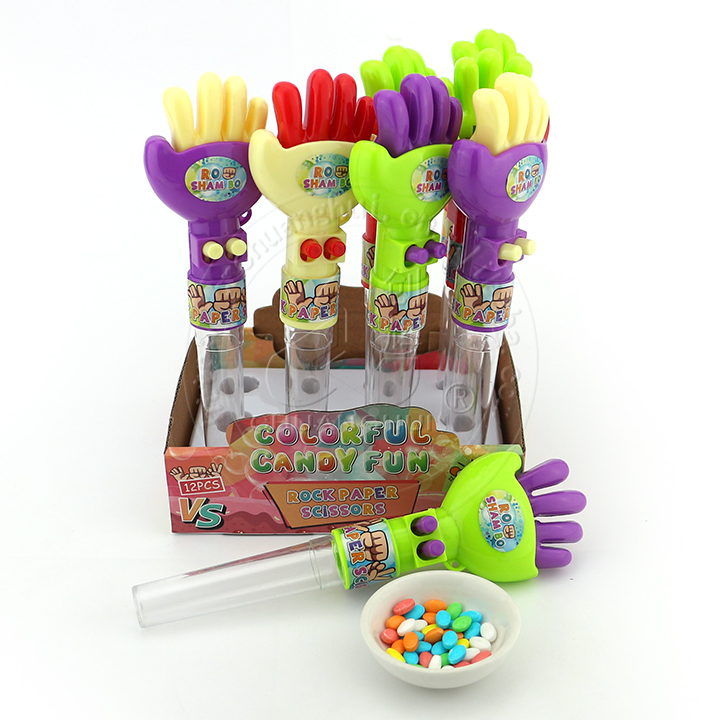 มือ Paw เปลี่ยน Mora ของเล่นกด Rock Paper กรรไกร Toy Candy