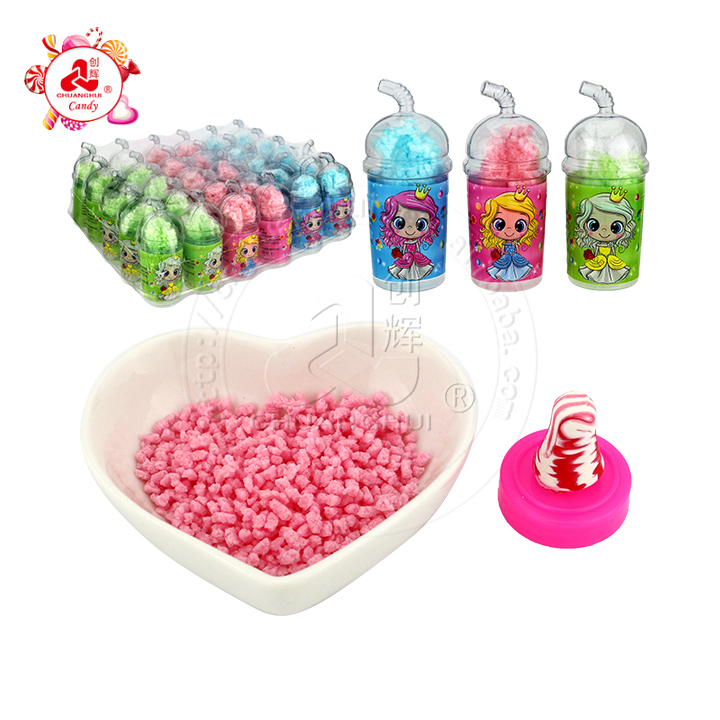 Pop cup Nipple Lollipop candy avec des bonbons en poudre fruités