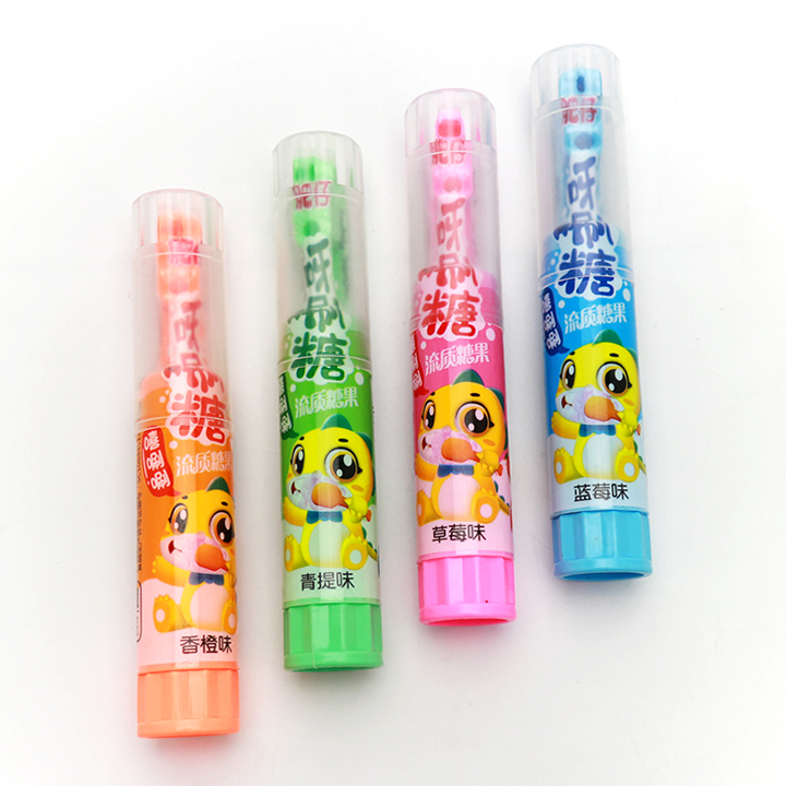 Supply Cartoon toothbrush shape gel liquid candy jam toothbrush candy toy  CH-N574 Wholesale Factory - Guangdong Chuanghui Foodstuffs Co., Ltd