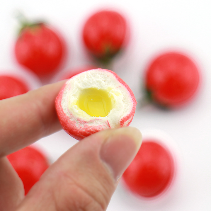 Supply Strawberry shape jam sandwich bubble gum ball