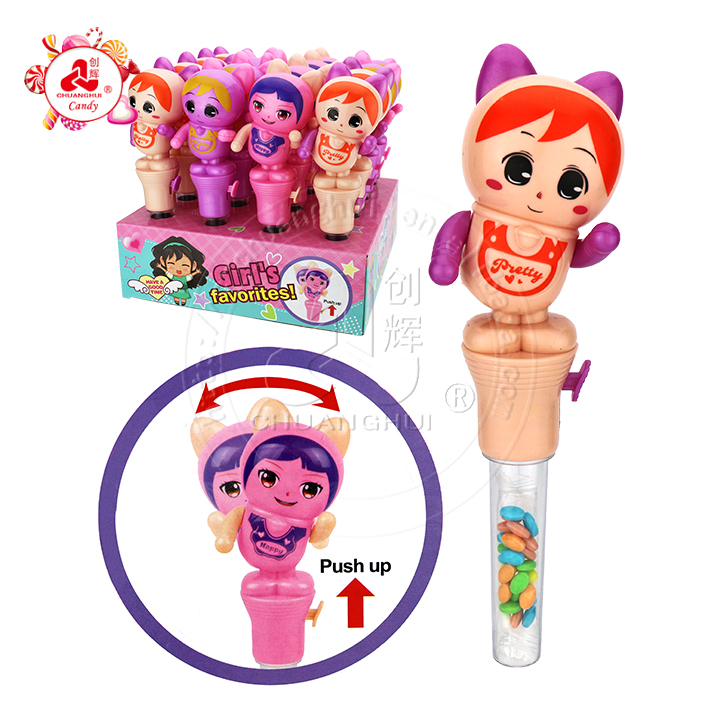 Sacudir juguetes de nina de baile con caramelo prensado de tableta caramelo de juguete de baile Precio bajo Sacudir juguetes de nina de baile con caramelo prensado de tableta caramelo de juguete