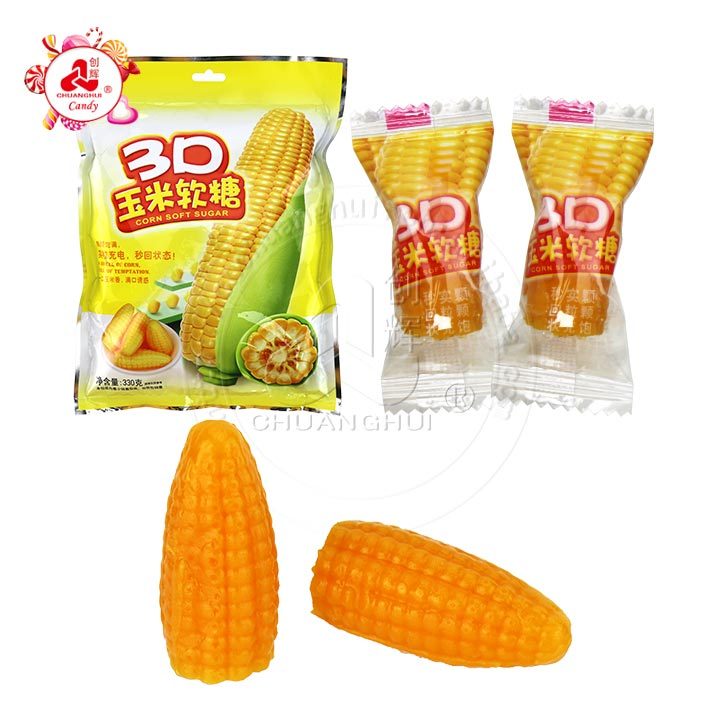 Caramelo gomoso suave con forma de maíz en 3D con sabor a maíz dulce en  bolsa, Precio bajo Caramelo gomoso suave con forma de maíz en 3D con sabor  a maíz dulce