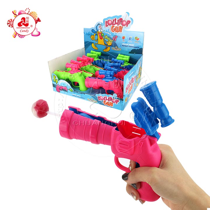 Candy Gun カラフルおもちゃガン Supply Colorful Lollipop Gun feeding candy gun toy with lollipop