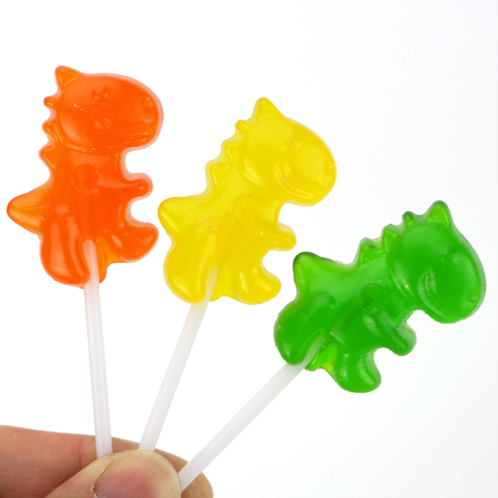 Supply Halal cartoon dinosaur shape lollipop hard candy and