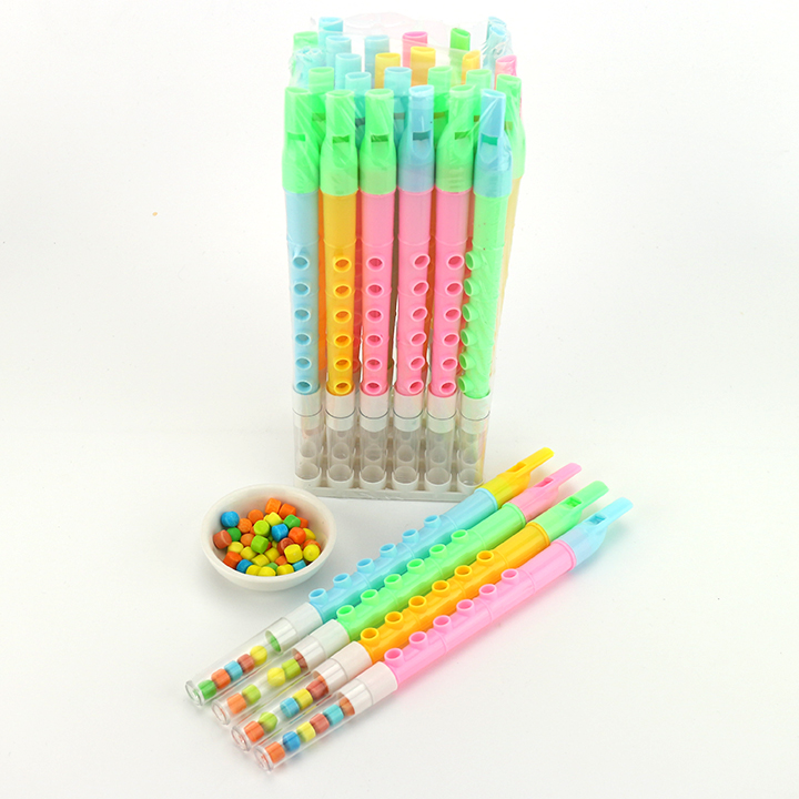 คลาริเน็ตสีเป่านกหวีดดนตรีพลาสติกเครื่องดนตรีของเล่นลูกกวาด