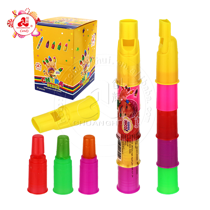 Supply Halal mix fruits flavor Finger Shape lollipop hard